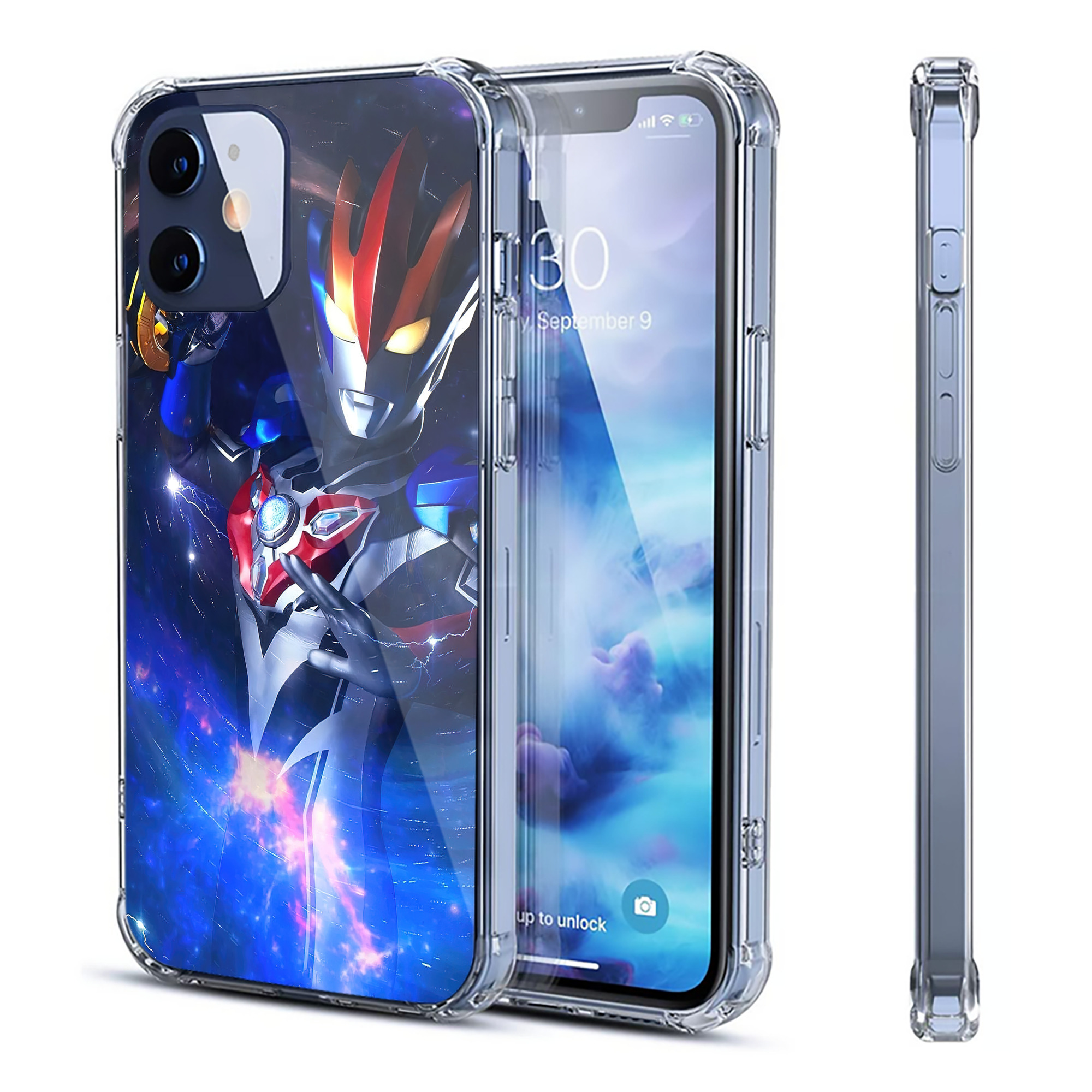 （画像用） ウルトラマン Ultraman 【iPhone 12シリーズ対応】透明スマホケース（クリアソフトケース）